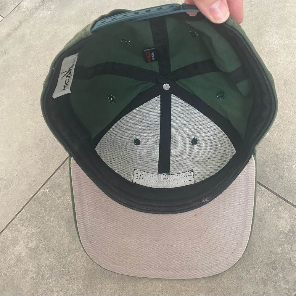 Pukka brand mica green bleached dyed trucker hat - Picture 4 of 6